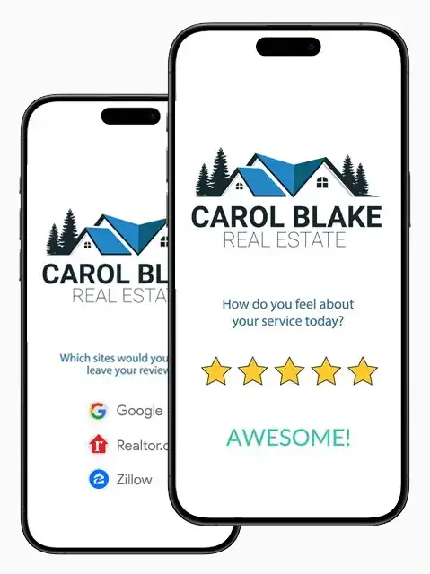 Realtor review on mobile phone